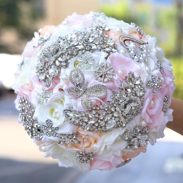 

decorative flowers & wreaths elegant simulation holding bouquet bride wedding bridesmaid sister group church supplies handmade multi-color w