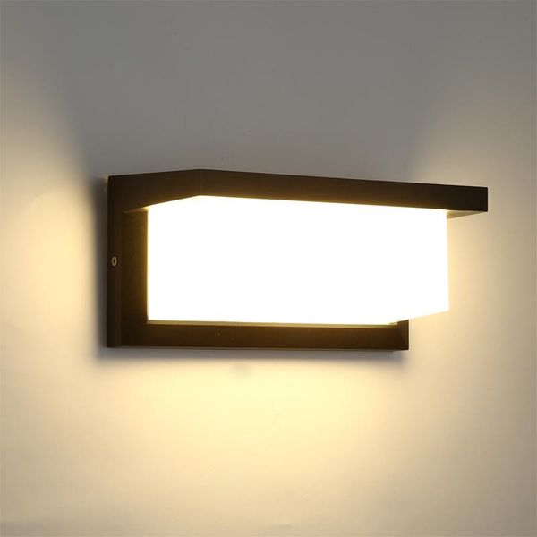 

outdoor wall lamps porch light modern led lights waterproof lighting fixture matte black aluminum body 30w exterior