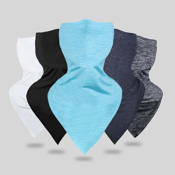 

cycling caps & masks variety hiking scarves hang ear triangle bandana neck cover gaiter breathable sport running tube scarf men women, Black