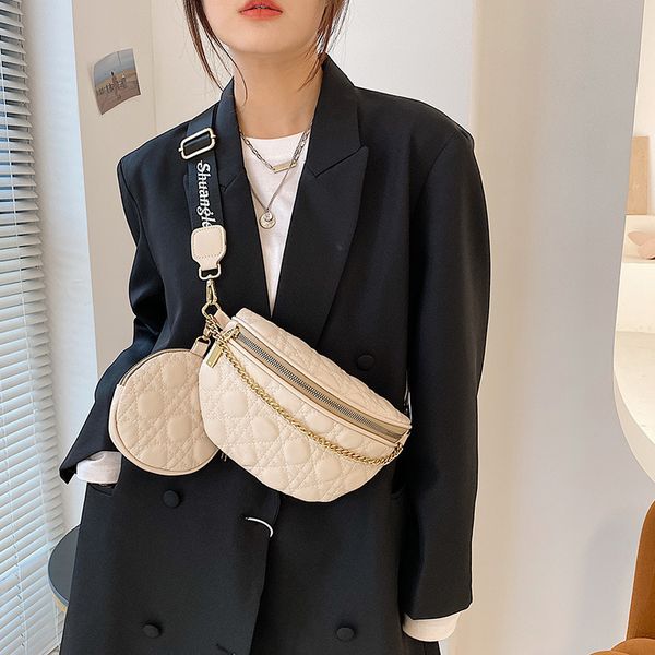 

outlet online 70% off sale personality fried street network red live women's bag waist 2021 new mother and son wide shoulder belt chest