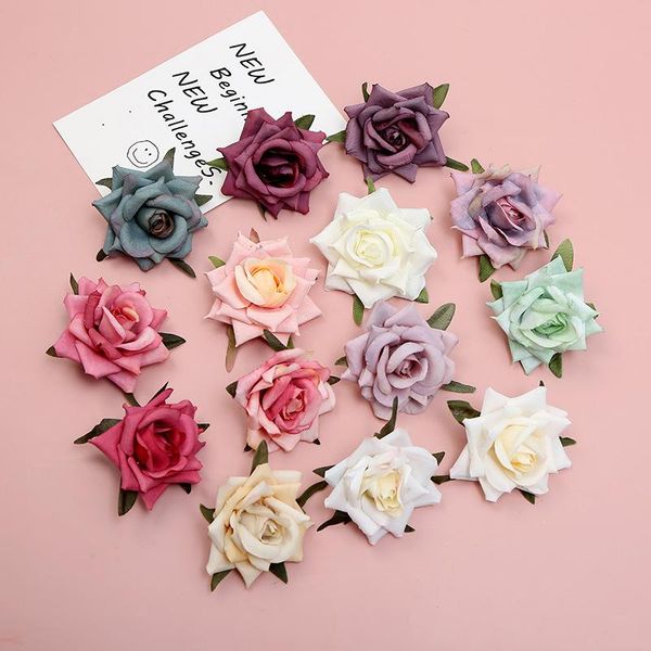 

decorative flowers & wreaths 30pcs simulation roses on valentine's day wedding tracery wall arch head fake diy craft silk flower decora