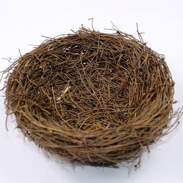 

20cm bird cage nest round rattan handmade craft vine simulation decor props home garden window display cages