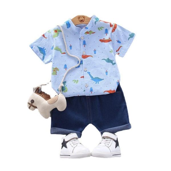 

clothing sets summer kids cartoon clothes children boys girls cotton shirt shorts 2pcs/sets toddler casual sportswear baby infant, White