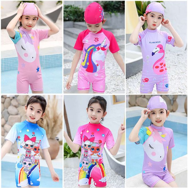 

children's suit girls' one piece cute princess girls' swimsuit, Black