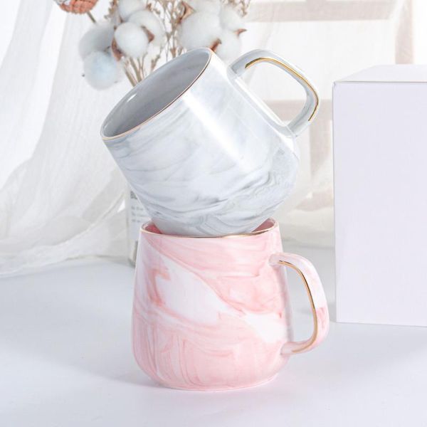 

mugs creative nordic simple marbling breakfast mug pink coffee cups