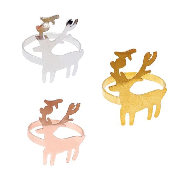 

napkin rings 6pcs chic metal deer ring el dining table buckle holder