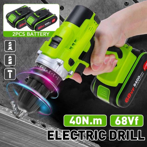 

professiona electric drills 68vf drill cordless impact screwdriver power tools with lithium-ion battery for drilling & tighten screw