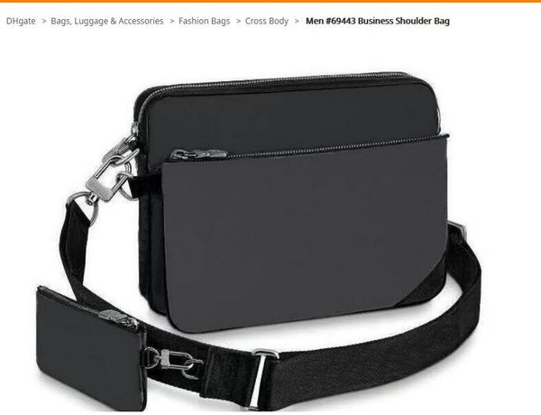

men #69443 business shoulder 3pcs/set bags handbags fashion sho detachable bag messenger bag vb12457