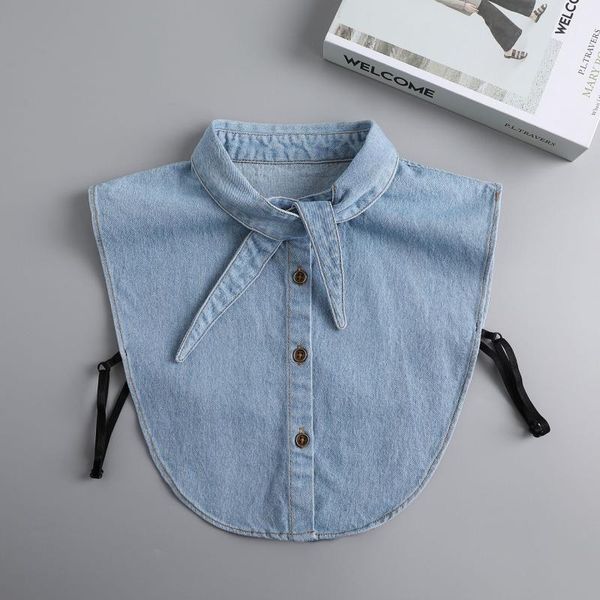 

bow ties women embroidery lace flower cardigan button neckline fake collar sleeve detachable false removable lapel blouse, Black;gray