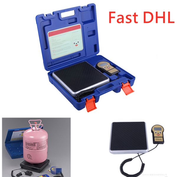 

0.01lb/100kg electronic digital hvac a/c refrigerant freon charging weight scale with case measuring tools instrument bascula co