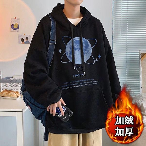 

men's hoodies & sweatshirts men man anime hip hop white oversize autumn winter bandicoot hooded mantle street style wear pullovers, Black