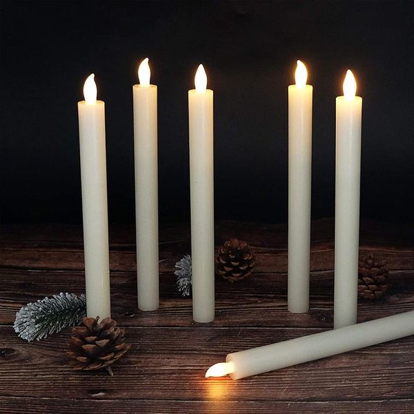 

strings battery operated flameless ivory led taper candle stick lamp candlestick home wedding bar table decor 25cm(h)-warm white/amber