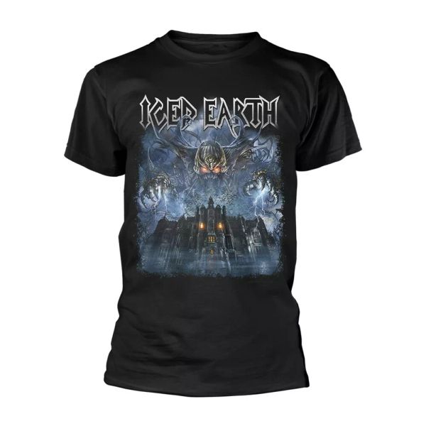 

iced earth horror show official t-shirt men unisex, White;black