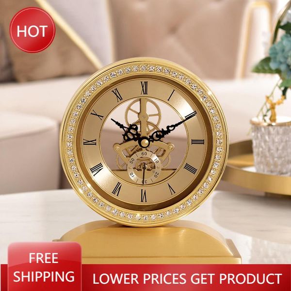 

desk & table clocks fashion living room clock modern design luxury electronic decorative relogio digital mesa watch