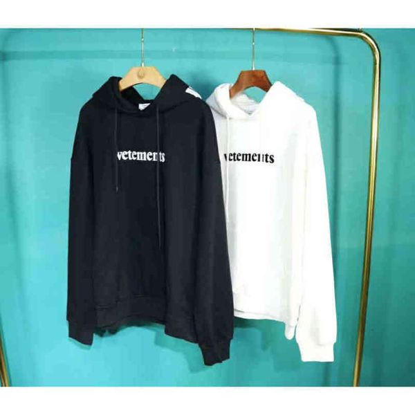 

hoodie men women vetements postal label hoodies sweatshirts drilling, Black