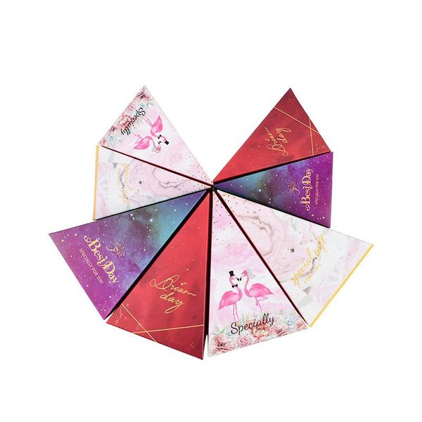 

10pcs wishes paper wedding candy box flamingo chocolate gift package bag for guests baby shower birthday party supplies wrap
