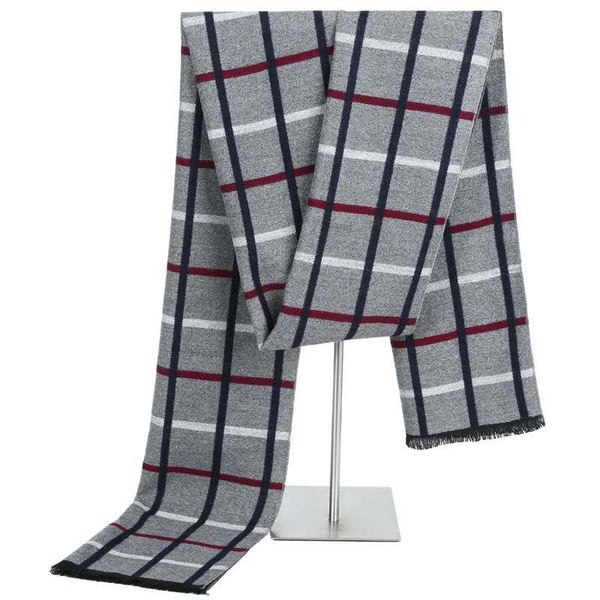 

scarves business warm scarf fashion winter men's formal shawl thicken, Blue;gray