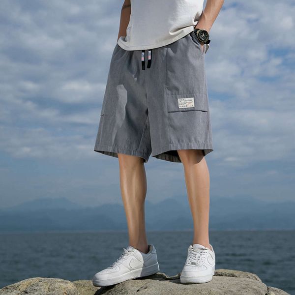 

men's summer korean fashion men's capris beach pants, White;black