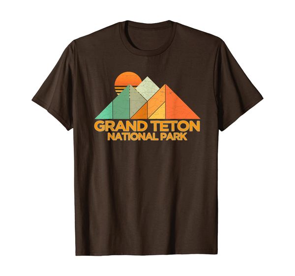 

retro vintage grand teton shirt national park tee shirt, White;black