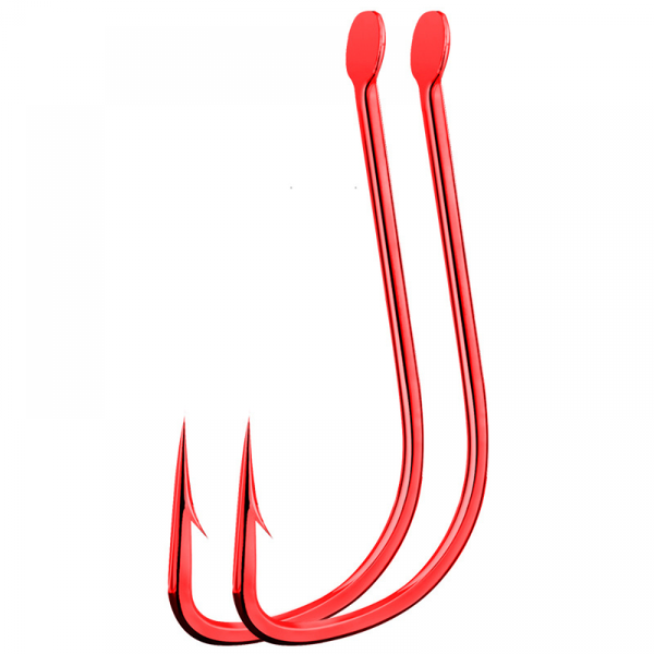 

red sleeve fishhook 100pcs fishing hooks high steel carbon hook with barbed and no tackle goods for