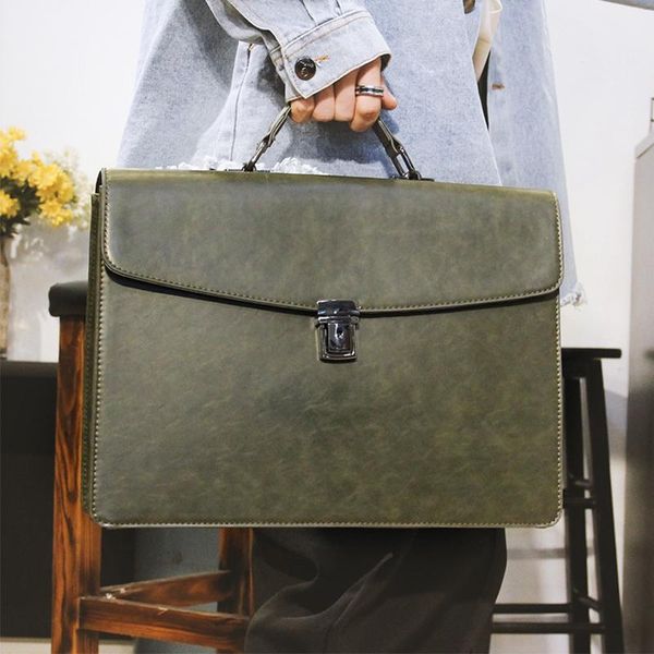 

briefcases lebsge fashion male pu leather casual briefcase individual shoulder bag cross-body daily large capacity handbag