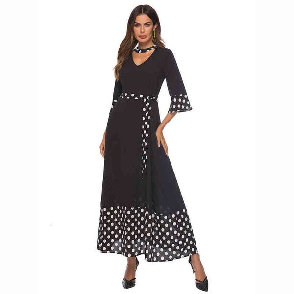 

casual dresses zhiidodo women's polka dot print stitching skirt 7030, Black;gray