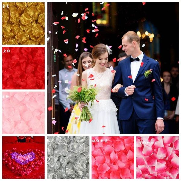 

other accessories 100pcs silk rose petals for wedding decoration romantic artificial flower 5*5cm, White