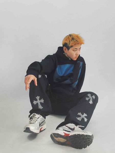 

ch factory crosin from street remake cross better-dip functional overalls men's and women's water drill american style casual pant, White;black