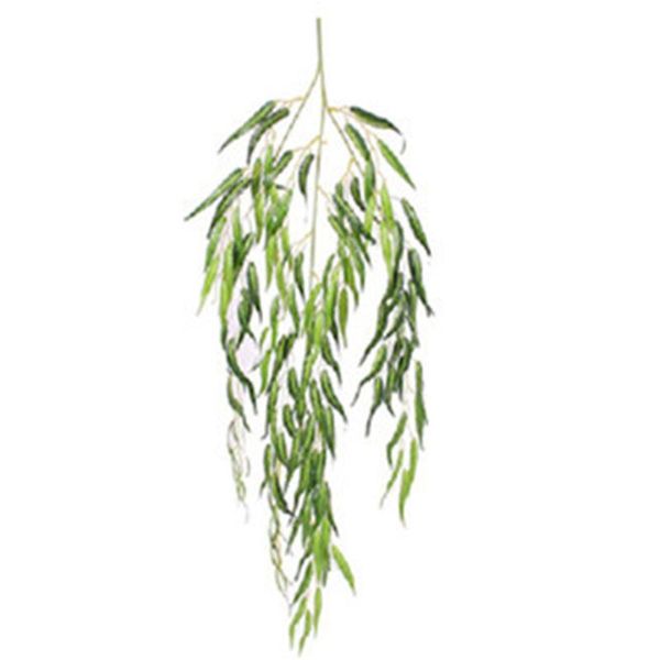 

decorative flowers & wreaths practical artificial rattan fake leaves wall hanging home decoration green willow vine plan