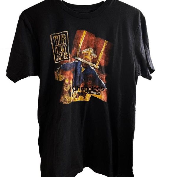 

men's t-shirts our lady peace rock clumsy t shirt, White;black