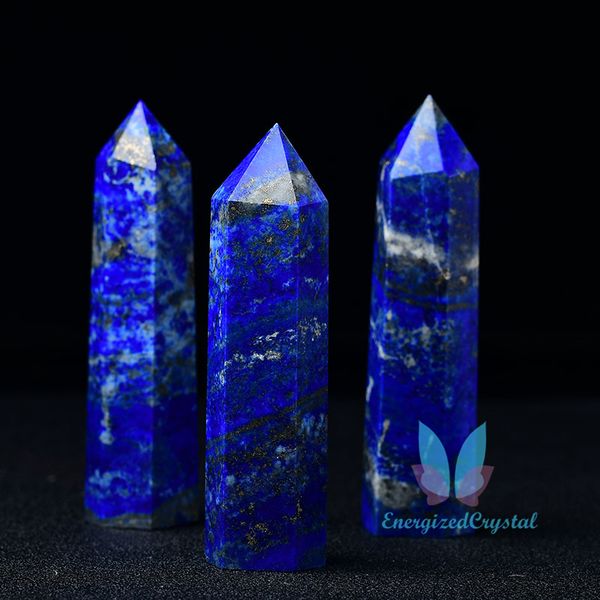 Blue Lapis Crytsal Tower Reiki Healing Meditation Chakra Specimen Points Gift