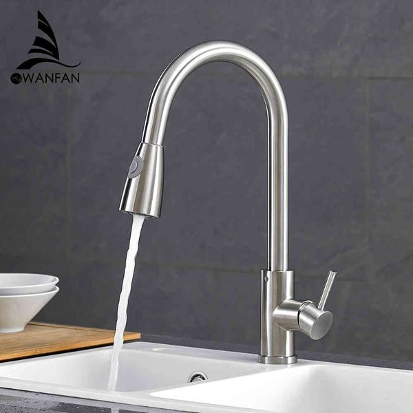 

kitchen faucets sier single handle pull out tap hole swivel 360 degree water mixer 408906 oy2v