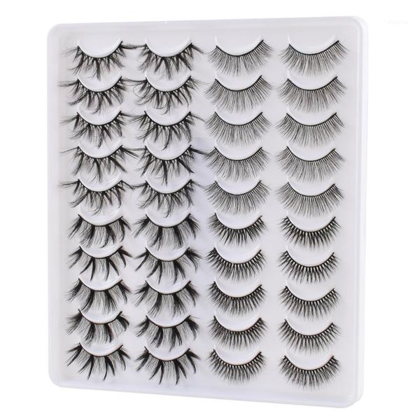 

pairs faux cils nature makeup set eyelashes mink lashes dramatic mixed loading maquiagem pestaÃ±as postizas false1