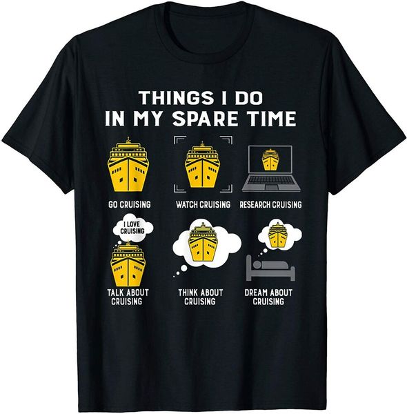 

things i do in my spare time go cuising t-shirt size s-5xl, White;black