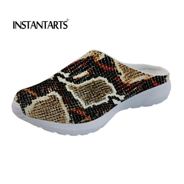 

fashion 3d snake skin printing women's summer slippers beach water flat shoes youth girl mesh casual sandals, Black