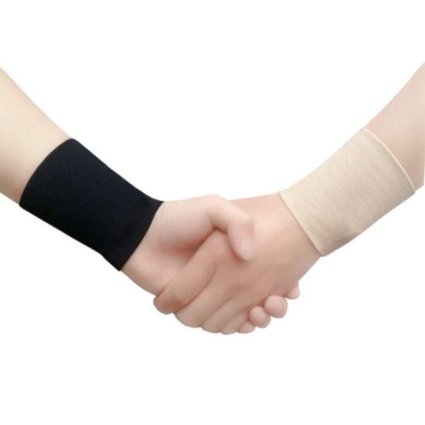 

sports elastic wristband breathable compression sprained wrist support band wraps, Black;red