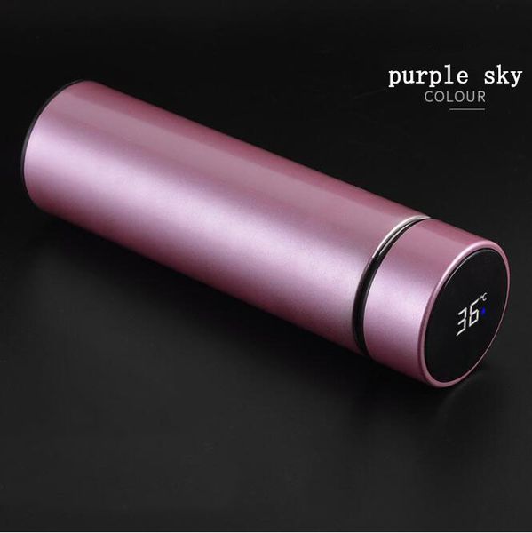 

new fashion smart mug temperature display vacuum stainless steel water bottle kettle thermo cup with lcd touch screen gift cup sea hhc7639