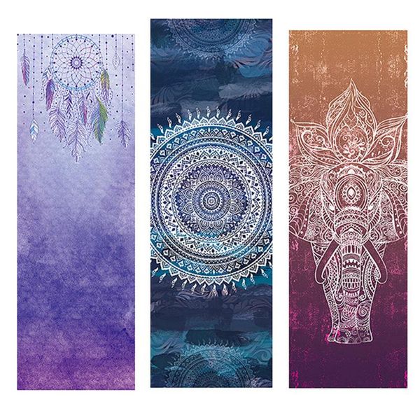 

yoga towel microfiber quick dry silica gel non-slip 183*63cm blanket mat pilates fitness exercise cover blankets