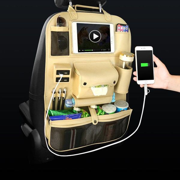 

car organizer storage leather seat carrier charger back bag vehicle bags supplies