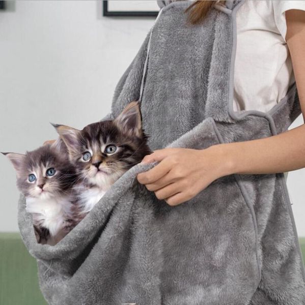 

dog car seat covers cat carrying apron holding durable home outdoor soft comfortable pet coral fleece pocket anti-stick hair