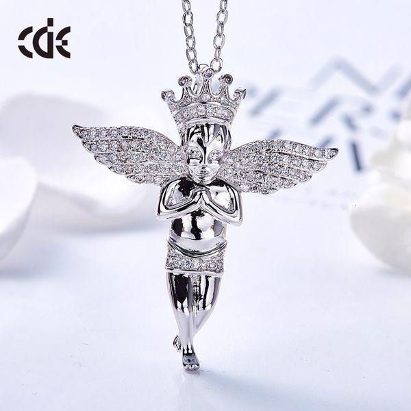 

necklace sidel's men's hip hop angel pendant accessories, Silver
