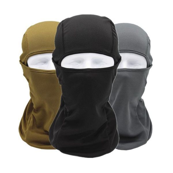 

balaclava tactical motorcycle scarf multipurpose cycling hunting outdoor ski full face mask windproof and warm helmet bandana caps & masks, Black