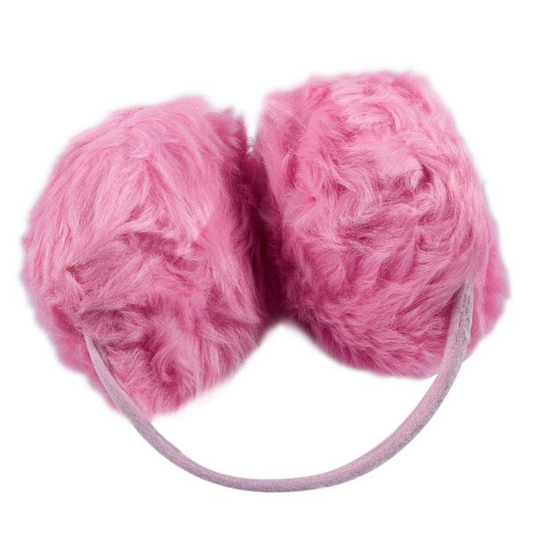 

berets woman pink plush fluffy back ear cover warmer muffs earmuffs, Blue;gray