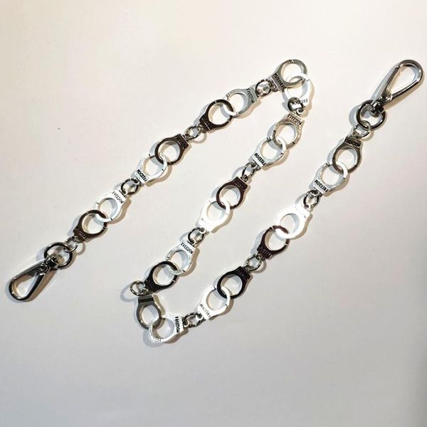 

keychains 23.6" long punk rock silver handcuffs trousers chain hipster key chains pant jean keychain hiphop drop/ wholesale