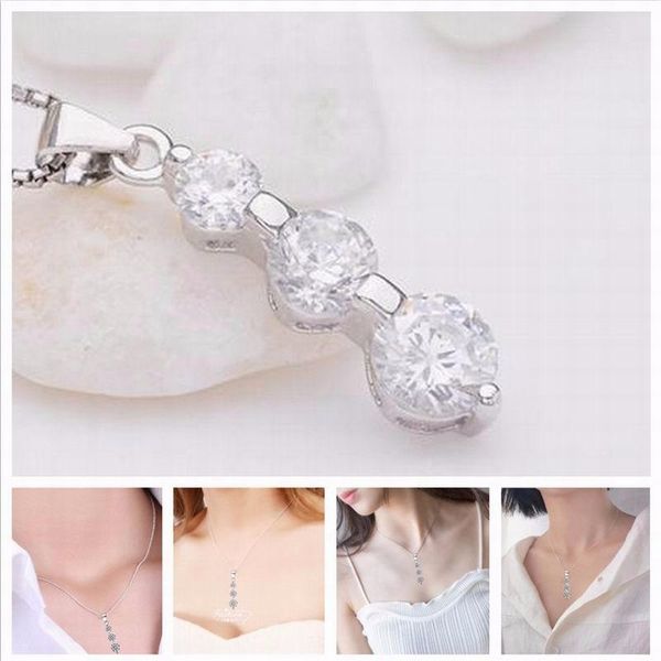 

pendant necklaces women's fashion jewelry hao stone retro simple neckle accessories gift, Silver