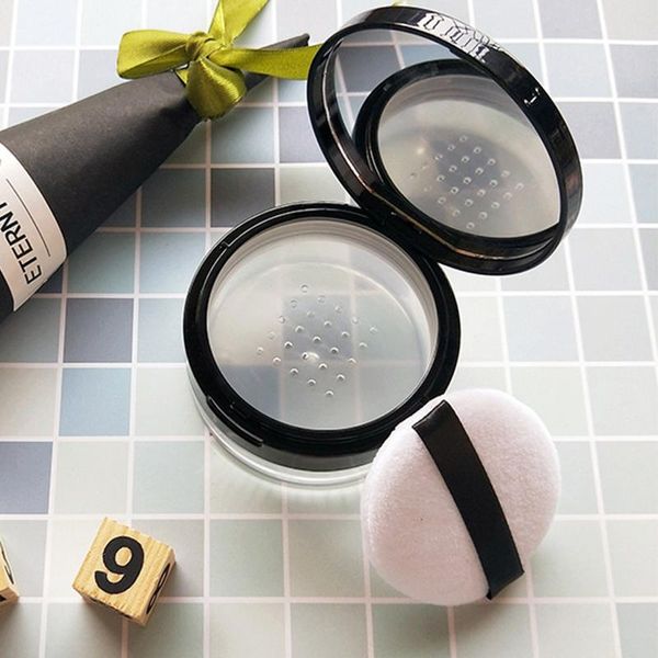 

storage bottles & jars 10pcs/lot 20g empty loose powder pot with sieve cosmetic makeup jar container handheld portable sifter black cap