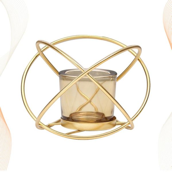 

candle holders iron art candlestick exquisite holder unique deskadornment creative stand with glass cup for home party (siz