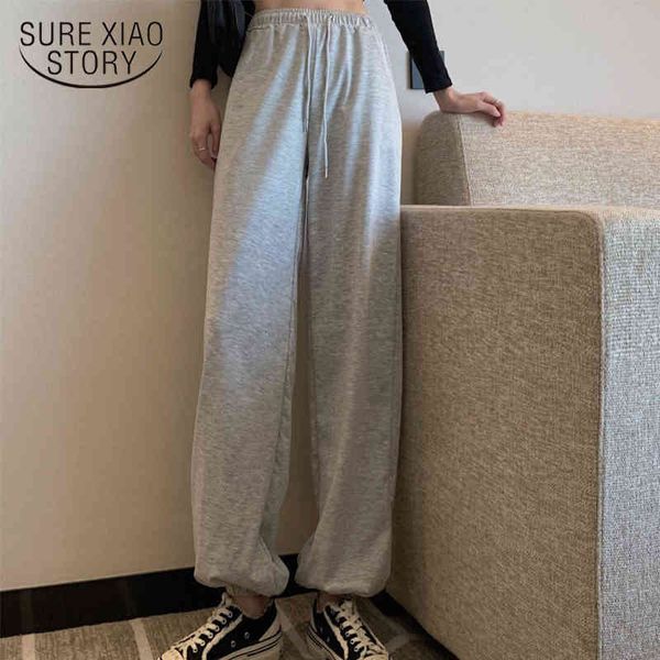 

thicken velvet loose wide leg autumn winter casual high waist baggy solis pants cotton trousers women 12778 210415, Black;white