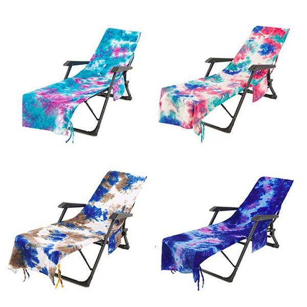 

chair covers beach cover water absorption quick-drying pool sun lounger towel with 2 side pockets for swimming garden el