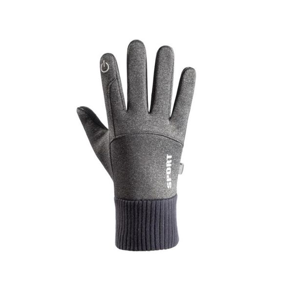

cycling gloves outdoor autumn winter plus velvet warmth waterproof windproof touch screen sports mountaineering ski #m, Black